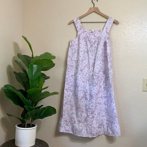 VINTAGE style floral print lilac Mumu - Picture 4 of 11